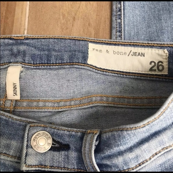 RAG AND BONES SKINNY JEANS Size 26, lightwash - Picture 2 of 6